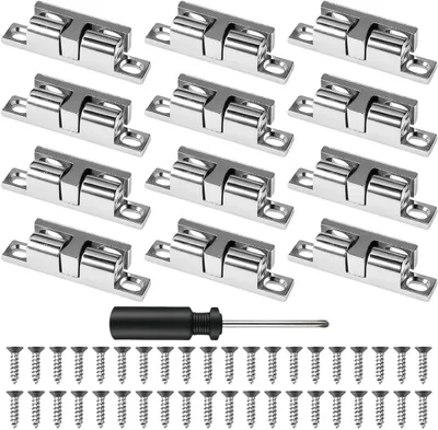 Imagen del producto de Cerraduras dobles de 43 mm, 12 unidades, ajustables, para puertas