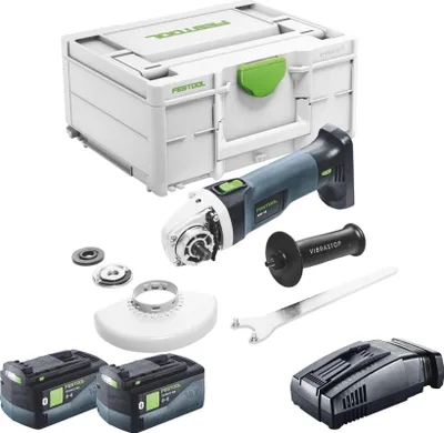 Produktbild von Festool AGC 18-125 EB-Basic Akku Winkelschleifer 18 V 125 mm Brushless + 2x Akku 5,0 Ah + Schnellladegerät + Systainer