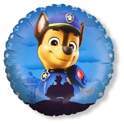 Produktbild von Paw Patrol Folienballon Chase Rund Blau ⌀ 45 cm Kindergeburtstag Party Feier Deko Ballon
