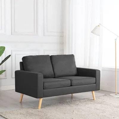 Produktbild von The Living Store 2-Sitzer-Sofa Dunkelgrau Stoff