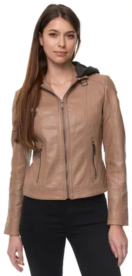 Produktbild von Tazzio Damen Lederjacke F503 (Beige, XS)