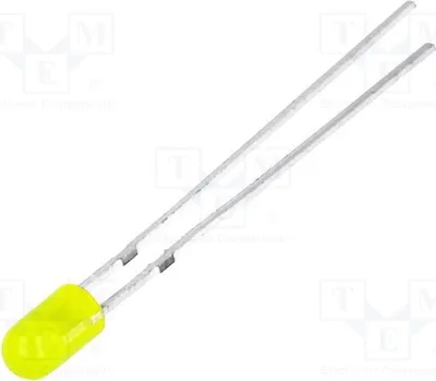 Produktbild von 5x LED 10÷20mcd 3mm OSNY3134B LED Dioden THT 3mm 30°  gelb