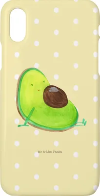 Produktbild von Mr. & Mrs. Panda Iphone 10 Handyhülle Avocado Schwangerschaft - Gelb Pastell - Geschenk, Hülle, X, Handy, Cover, Liebe, Schwanger, Wunder