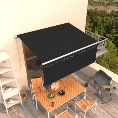 Immagine prodotto di The Living Store Tenda a bracci pieghevoli a scomparsa con tenda 3,5x2,5 m antracite
