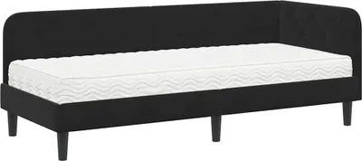 Obrázok produktu pre vidaXL Rohový rám postele Čierny 80 x 200 cm Zamat