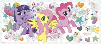 Produktbild von Samolepka na zeď My Little Pony Trio - 1 arch 46x102 cm