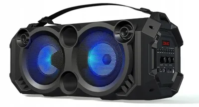 Obrázek produktu pro Přenosný boombox s RGB podsvícením, Bluetooth, výkonem 40 W, podporou formátu MP3, FM rádiem, USB, SD kartou, AUX vstupem a funkcí karaoke