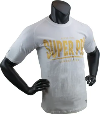 Produktbild von Super Pro T-Shirt S.P. Logo Weiß/Gold-2XL