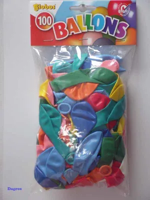 Image de Ballons de baudruche Globos Nr8 Mix -Bag A100st