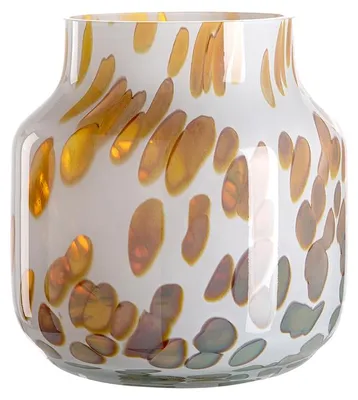 Produktbild von Fink DANKA, Windlicht, Vase, durchgefärbtes Glas, glänzend, braun, weiß, L. 19 cm, B. 19 cm, H. 19 cm, D. 19 cm 115522