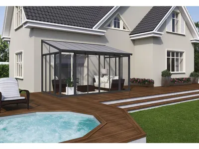 Zdjęcie produktu dla Palram-Canopia SanRemo weranda szara 320 x 80 x 100 cm (dł. x szer. x wys.)