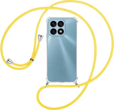 Produktbild von Handykette Backcover-Schutzhülle mit Band (Metall silberfarben) für Honor X8a (6.75'') - gelb