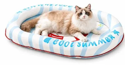 Produktbild von VHV Kühlmatte für Haustiere – Kühlmatte für Hunde und Katzen – Hundematte – 59 x 44 cm – Weiß