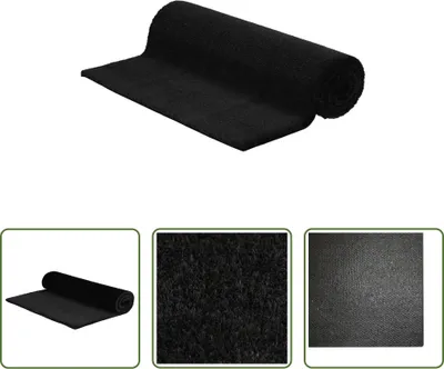 Produktbild von The Living Store Fußmatte Schwarz 100x300 cm Kokosfaser Getuftet