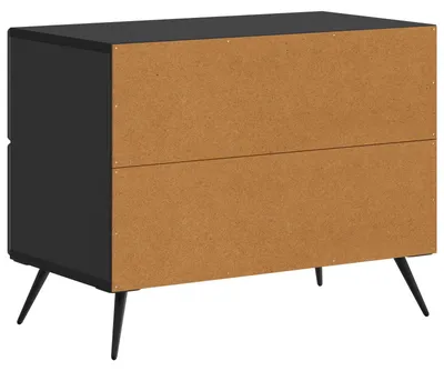 Image de vidaXL Table de chevet noire 62 x 34,5 x 47,5 cm en aggloméré