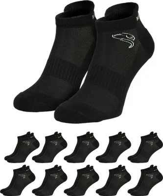 Produktbild von 10 Paar Sneaker Socken Sport - Herren Damen - Atmungsaktiv, leicht und bequem - Schwarz - 39/42