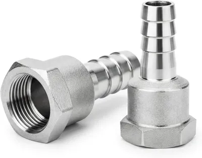 Obrázek produktu pro Hadice s redukcí, 20 mm, 2 kusy, závit 1/2 palce BSP (vnitřní závit), nerezová ocel, pro vodu