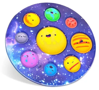 Produktbild von Pop-it Fidget Spielzeug Planeten - Acht Planeten des Sonnensystems - Sensorisches Spielzeug für Kinder und Erwachsene - Stressabbau