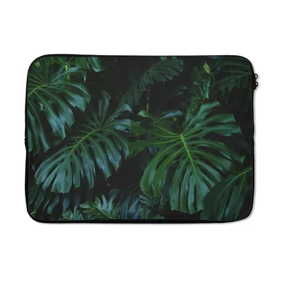 Produktbild von MuchoWow® Laptop Hülle 14 ZollDschungel - Laub - Grün Laptoptasche - Laptoptasche - Stoßsicher - Schutzhaube