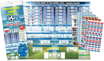 Obrázok produktu pre Terminarz meczów z naklejkami. Mistrzostwa Europy w Piłce Nożnej 2024
