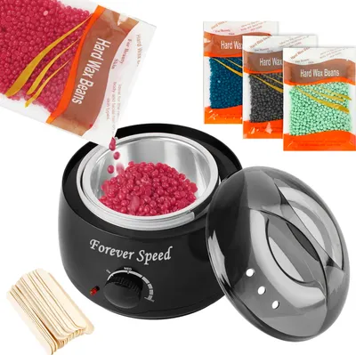 Produktbild von 400g Wachs Bohnen Wachsgerät Set Haarentfernung Wachserhitzer Wachs Erhitzer Salon Haarentfernung，schwarz