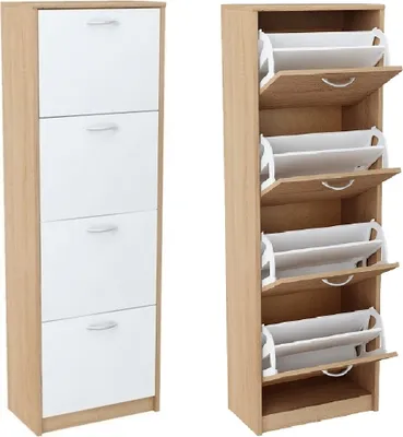 Zdjęcie produktu dla Kondela Szafka na buty (szafka na buty) Vivat New Typ 3 - dąb sonoma / biały