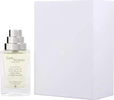 A bottle of perfume and its packaging are displayed against a white background.