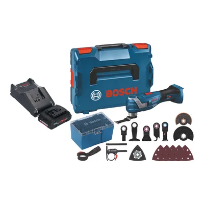 Produktbild von Bosch GOP 18V-34 Professional Akku Multi Cutter 18 V Starlock Plus + 1x ProCore Akku 4,0 Ah + Ladegerät + 17 tlg. Zubehör + L-Boxx