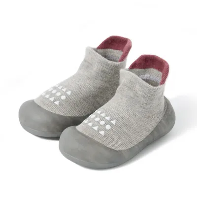 Produktbild von Minicee Baby Schuhe Anti-Rutsch Unisex Weiche Sohle Gr. 22–23 Grau
