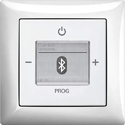 Produktbild von Busch Jäger Unterputz UP Bluetooth Radio (8217U) Balance SI alpinweiß glänzend - Set mit Radioeinheit 8217 U, Rahmen und Radioabdeckung