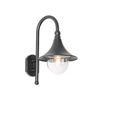 Zdjęcie produktu dla Klasyczna lampa ścienna zewnętrzna czarna IP44 - Daphne