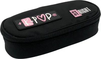 Image de Porte-plume rembourré avec rabat intérieur Pink K-Pop noir St.Right Majewski