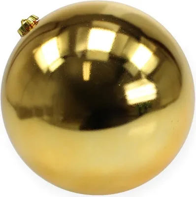 Produktbild von Weihnachtskugel Gold 20cm Christbaumkugel wetterfest frostbeständig Deko Kunststoff