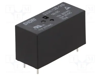Productafbeelding van 1x Relais: elektromagnetischSpoel: 12VDCMini, 400mWType: S20H-12B-1ASElektromagnetisch