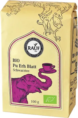Produktbild von Rauf Tee Schwarzer Tee China PolyurethanErh Blatt Bio