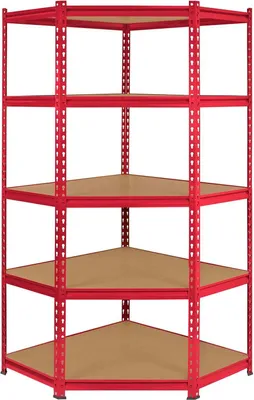 Produktbild von Monster Racking Z-Rax Eckregal Eckstahlregal Schwerlastregal Lagerregal Garagenregal Stahlregal Industrieregal Werkstattregal Kellerregal Steckregal Metallregal 90cm x 45cm x 183cm 100% schraubenlos