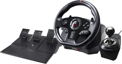 Obrázok produktu pre Volant pre pretekanie s 5 prevodovými stupňami a 3 pedálmi – Hrací volant s 270° rotáciou pre Xbox, PlayStation a PC