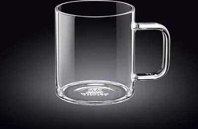 Immagine prodotto di Bicchiere in vetro trasparente da 320 ml, realizzato in vetro borosilicato, marca Wilmax