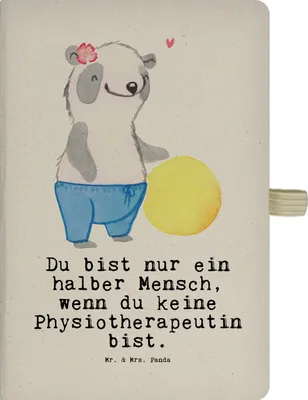 Produktbild von Mr. & Mrs. Panda Journal Physiotherapeutin Herz - Transparent - Geschenk, notizbuch, Kladde, Notizheft A5, Tagebuch, Reisetagebuch