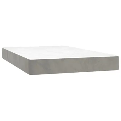 Image de vidaXL Matelas à ressorts ensachés gris clair 120x200x20 cm velours