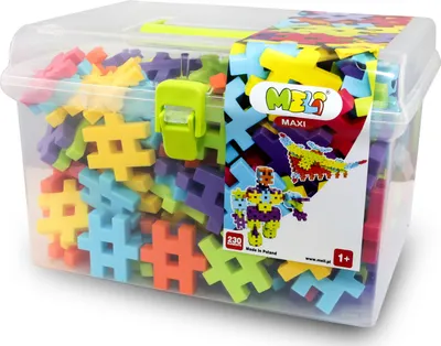 Produktbild von Meli Maxi Konstruktionsbausteine-Set – 230 Elemente für Kleinkinder ab 1 Jahr