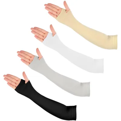 Imagen del producto de Mangas refrigerantes para los brazos, 4 pares, largas, sin dedos, para deportes y uso diario