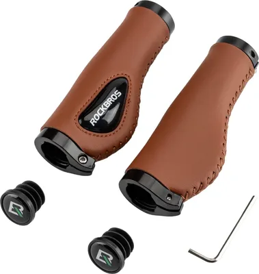 Produktbild von ROCKBROS Fahrradgriffe Ergonomische Lenkergriffe Lock-On 22,2 mm, Braun