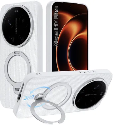 Productafbeelding van Telefoonschaal voor Xiaomi 17 Ultra, magnetisch, schokbestendig, met draaibare standaard, beschermhoes