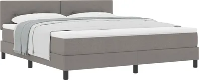Produktbild von Boxspringbett mit Kopfteil Taupe 180 x 200 cm Stoff