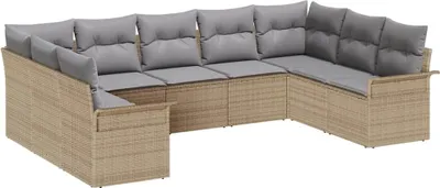 Immagine prodotto di Set Divano da Giardino con cuscino Beige polyrattan