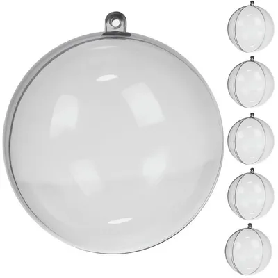 Image de Boules transparentes 10 cm - lot de 5 Ruhhy 22276