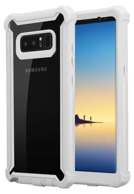 Immagine prodotto di Cadorabo custodia per Samsung Galaxy NOTE 8 custodia protettiva in grigio custodia per cellulare TPU silicone bordo vetro posteriore acrilico