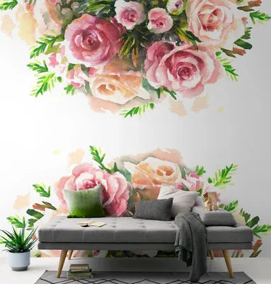 Produktbild von Coloray Fototapete 250x104 cm Latextapete Magicstick - Rosefloral