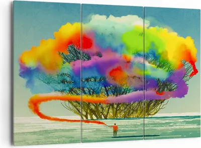 Produktbild von Bild auf Leinwand - Leinwandbild - Abstraktion Natur - 165x110cm - Wand Bild - Wanddeko - Leinwanddruck - Bilder - Kunstdruck - Wanddekoration - Leinwand bilder - Wandkunst - CE165x110-3728